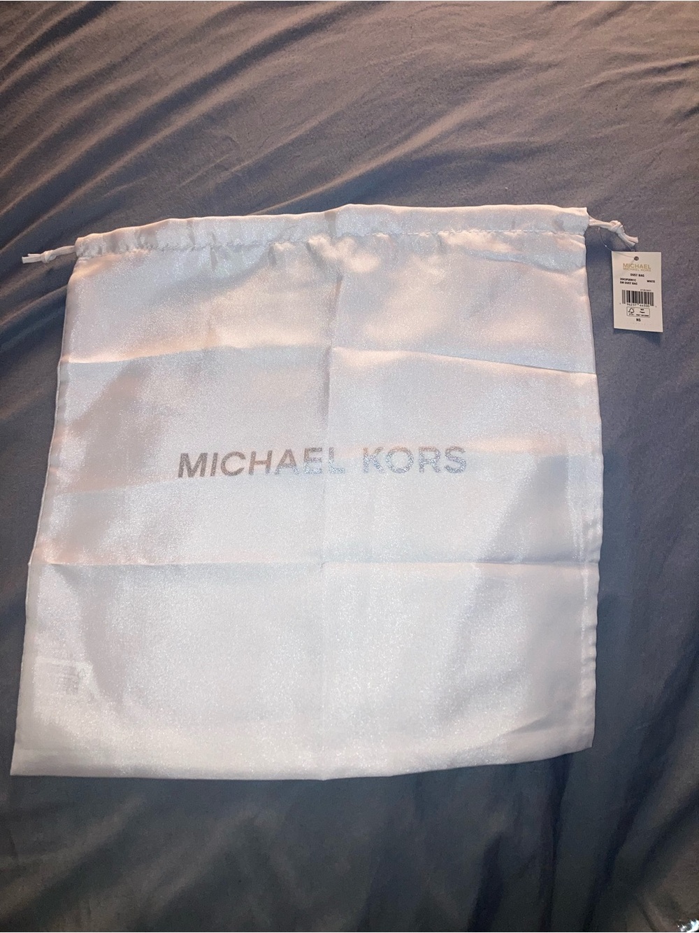 Michael Kors White Satin Drawstring Dust Bag
